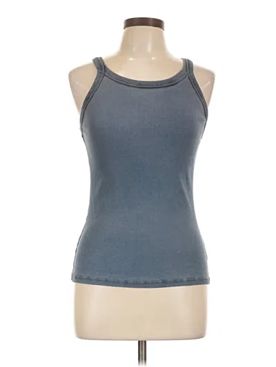 Pre-owned Baci Tank Top Gray Halter Neckline Tops