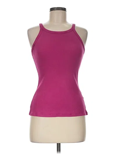 Pre-owned Baci Tank Top Pink Halter Neckline Tops
