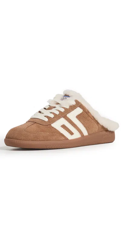 Back 70 Easter Fl Sneaker Mules Tobacco White In Brown