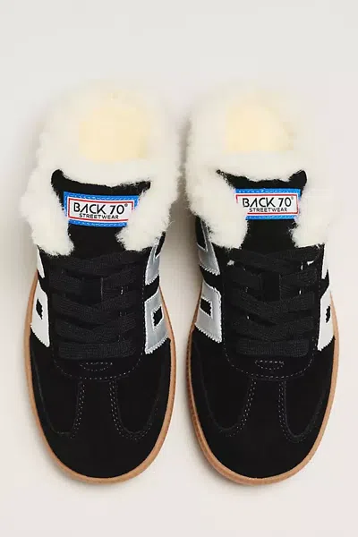 Back 70 Easter Sherpa Fleece Mule Sneakers In Black