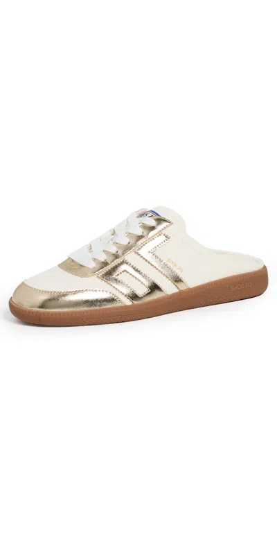 Back 70 Easter Sneaker Mules Metallic Gold In Multi