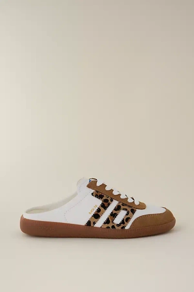 Back 70 Leopard Print Backless Mule Trainers In Brown