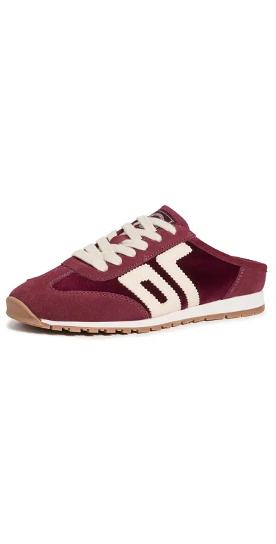 Back 70 Venice Sneaker Mules Velvet Wine Butter