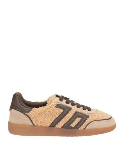 Back 70 Woman Sneakers Beige Size 6 Leather, Textile Fibers In Neutral