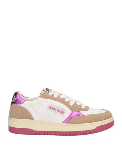 Back 70 Woman Sneakers White Size 8 Leather, Textile Fibers