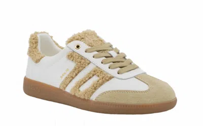 Back 70 Women's Cloud Fur Sneaker In White Beige In Multi