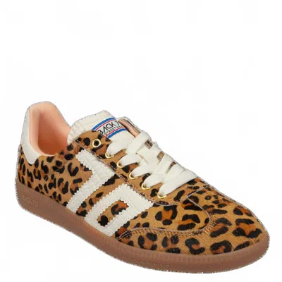 Back 70 Women's Cloud Sneaker In Leopard Camel White In Animal Print