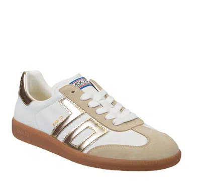 Back 70 Women Cloud Sneakers In Biege/gold