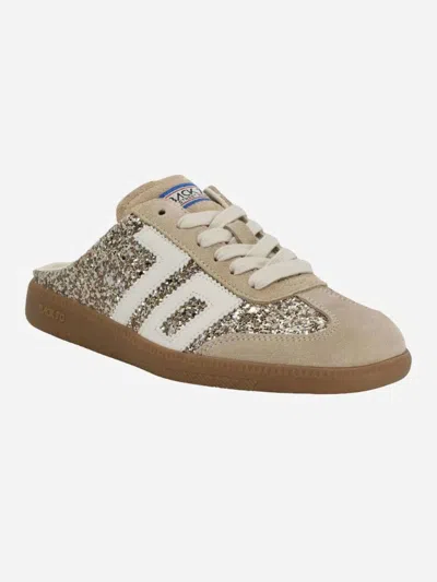 Back 70 Women's Easter Backless Sneaker In Glitter Gold In Multi