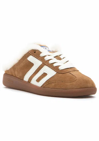 Back 70 Women's Easter Fl Backless Sneaker Shoe In Brown / White