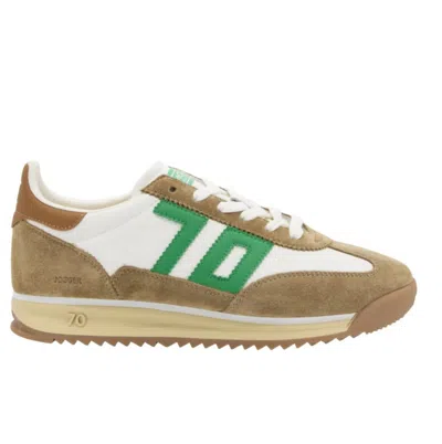 Back 70 Women's Jogger Sneakers In White Camel Green In Multi