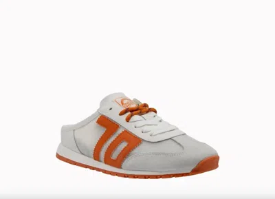 Back 70 Women's Venice Backless Sneakers In White Orange