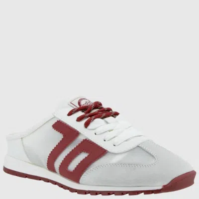 Back 70 Women's Venice Backless Sneakers In White Scarlet In Gray
