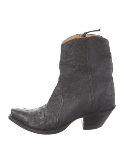 Pre-owned Back At The Ranch Crocodile Western Boots In Gray