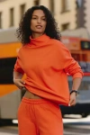 Back When 100% Cotton Mock-neck Pullover In Orange