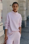 Back When 100% Cotton Mock-neck Pullover In Pink