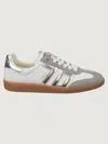 Back70 Cloud Metallic Silver Sneaker In White