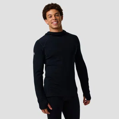 Backcountry Bga Cedars Rws Merino Lt-wt Baselayer Hoodie In Black