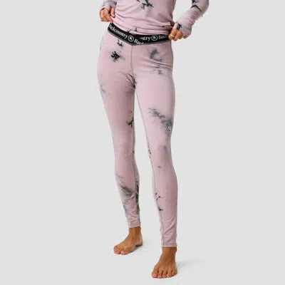Backcountry Bga Cedars Rws Merino Lt-wt Baselayer V-waist Bottom In Barely Pink Tie Dye