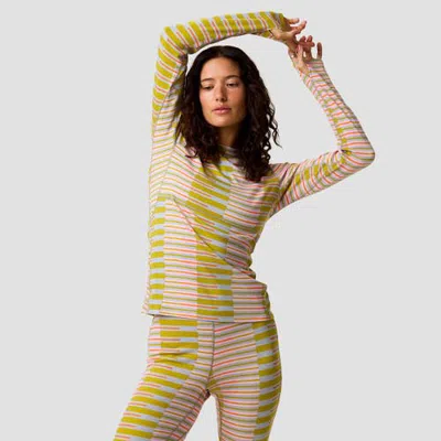 Backcountry Bga Cedars Rws Merino Mid-wt Baselayer Crew Top In Mod Stripe