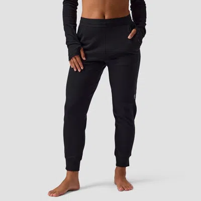 Backcountry Bga Cedars Rws Merino Mid-wt Baselayer Jogger Bottom In Black
