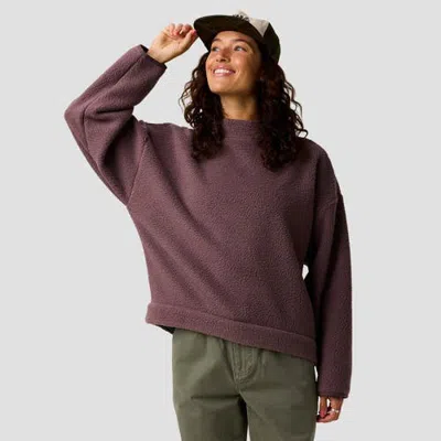 Backcountry Bga Wander Pile-fleece Mock-neck Top In Granite Plum