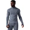 Backcountry Cedars Rws Merino Lt-wt Baselayer 1/2-zip Scuba Top In Gray