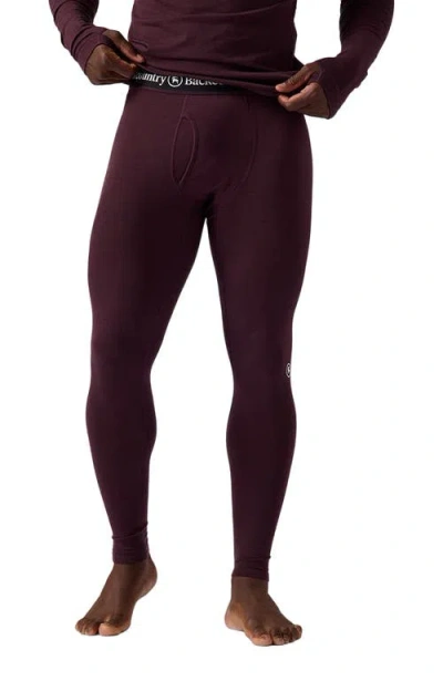 Backcountry Cedars Rws Merino Lt-wt Baselayer Bottom In Burgundy