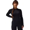 Backcountry Cedars Rws Merino Lt-wt Baselayer Crew Top In Black