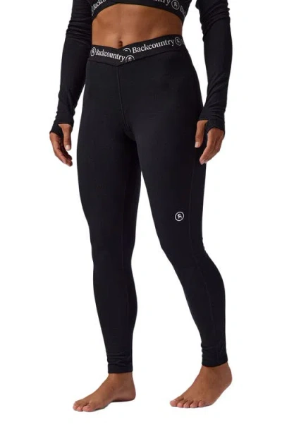 Backcountry Cedars Rws Merino Lt-wt Baselayer V-waist Bottom In Black
