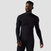 Backcountry Cedars Rws Merino Mid-wt Baselayer 1/4-zip Top In Black