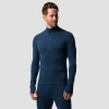 Backcountry Cedars Rws Merino Mid-wt Baselayer 1/4-zip Top In Blue