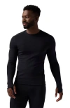 Backcountry Cedars Rws Merino Mid-wt Baselayer Crew Top In Black