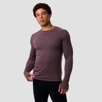 Backcountry Cedars Rws Merino Mid-wt Baselayer Crew Top In Burgundy