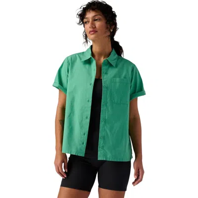 Backcountry Cotton Button-up In Green