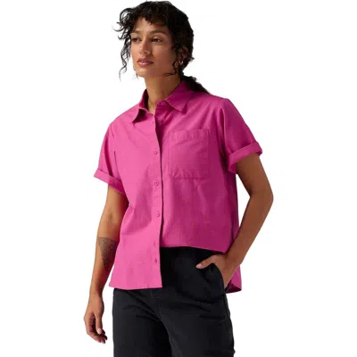 Backcountry Cotton Button-up In Pink