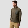 Backcountry Men's  Destination 1/4-zip Top Performance Shirts Long Sleeve In Brown