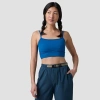 Backcountry Destination Square Neck Bra Top In Blue