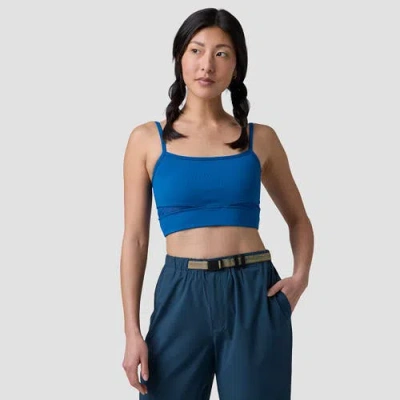 Backcountry Destination Square Neck Bra Top In Blue