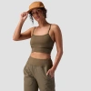 Backcountry Destination Square Neck Bra Top In Green
