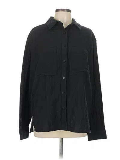 Pre-owned Backcountry Long Sleeve Button Down Shirt In Black