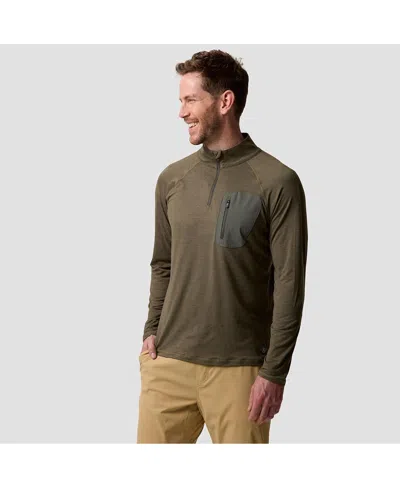 Backcountry Men's  Destination 1/4-zip Top Performance Shirts Long Sleeve In Brown