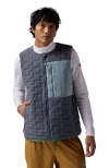 Backcountry Peale Primaloft Stitch-free Baffle Stretch Vest In Gray
