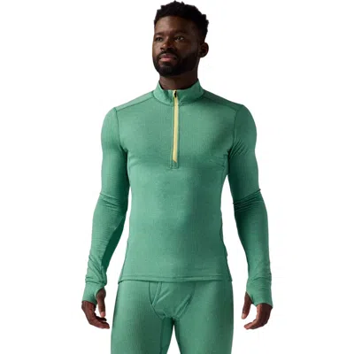 Backcountry Pines Microgrid Ultra-lt Baselayer 1/4-zip Top In Animal Print