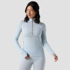 Backcountry Pines Microgrid Ultra-lt Baselayer 1/4-zip Top In Blue