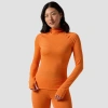 Backcountry Pines Microgrid Ultra-lt Baselayer Balaclava Top In Orange