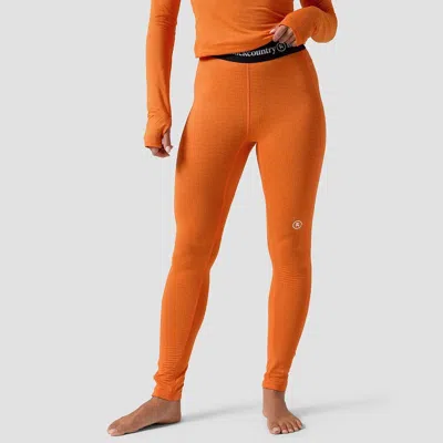 Backcountry Pines Microgrid Ultra-lt Baselayer Bottom In Orange