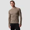 Backcountry Pines Microgrid Ultra-lt Baselayer Crew Top In Brown