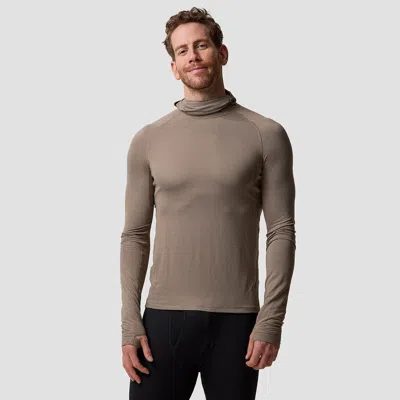 Backcountry Pines Micrrid Ultra-lt Baselayer Balaclava Top In Brown