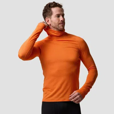Backcountry Pines Micrrid Ultra-lt Baselayer Balaclava Top In Orange